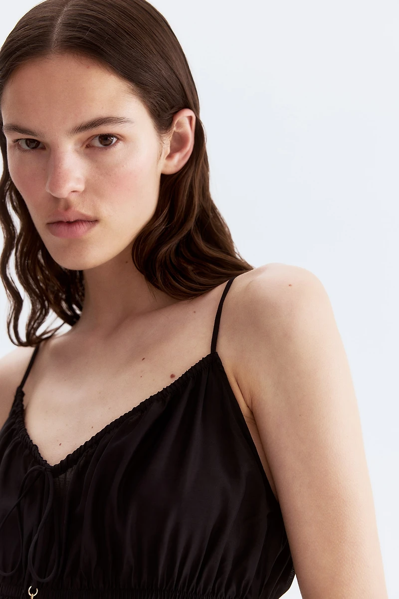 Smocked Strappy Dress