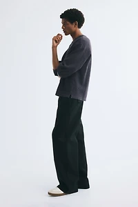 Regular-Fit Waffled Henley Shirt