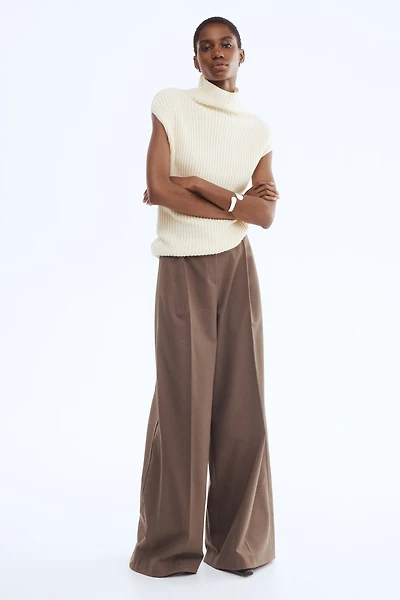 Pull sans manches en laine mélangée