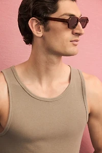 Slim-Fit Ribbed Tank Top