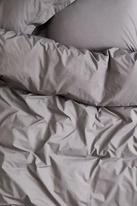 King/Queen Cotton Percale Duvet Cover Set