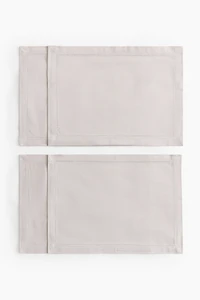 Lot de 4 napperons en coton