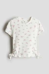 Jersey Top with Drawstrings