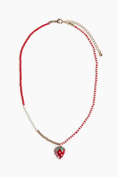 Beaded Necklace with Pendant