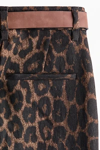 Wide-Leg Pants with Belt