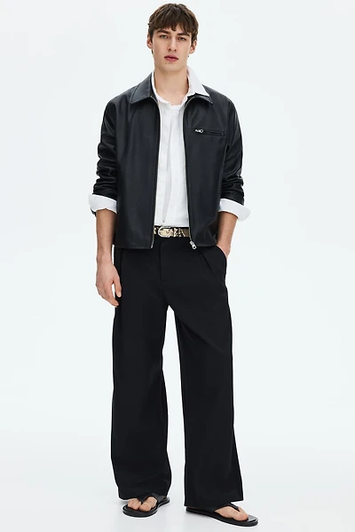 Loose-Fit Wide-Leg Tailored Pants