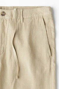 Regular-Fit Linen-Blend Pants