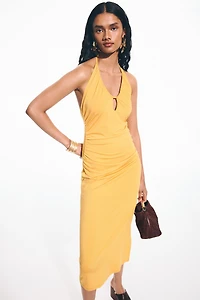 Draped Halterneck Dress