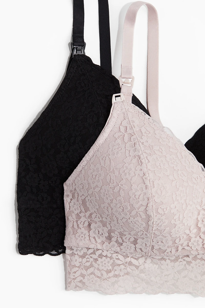 MAMA 2-Pack Padded Lace Nursing Bras