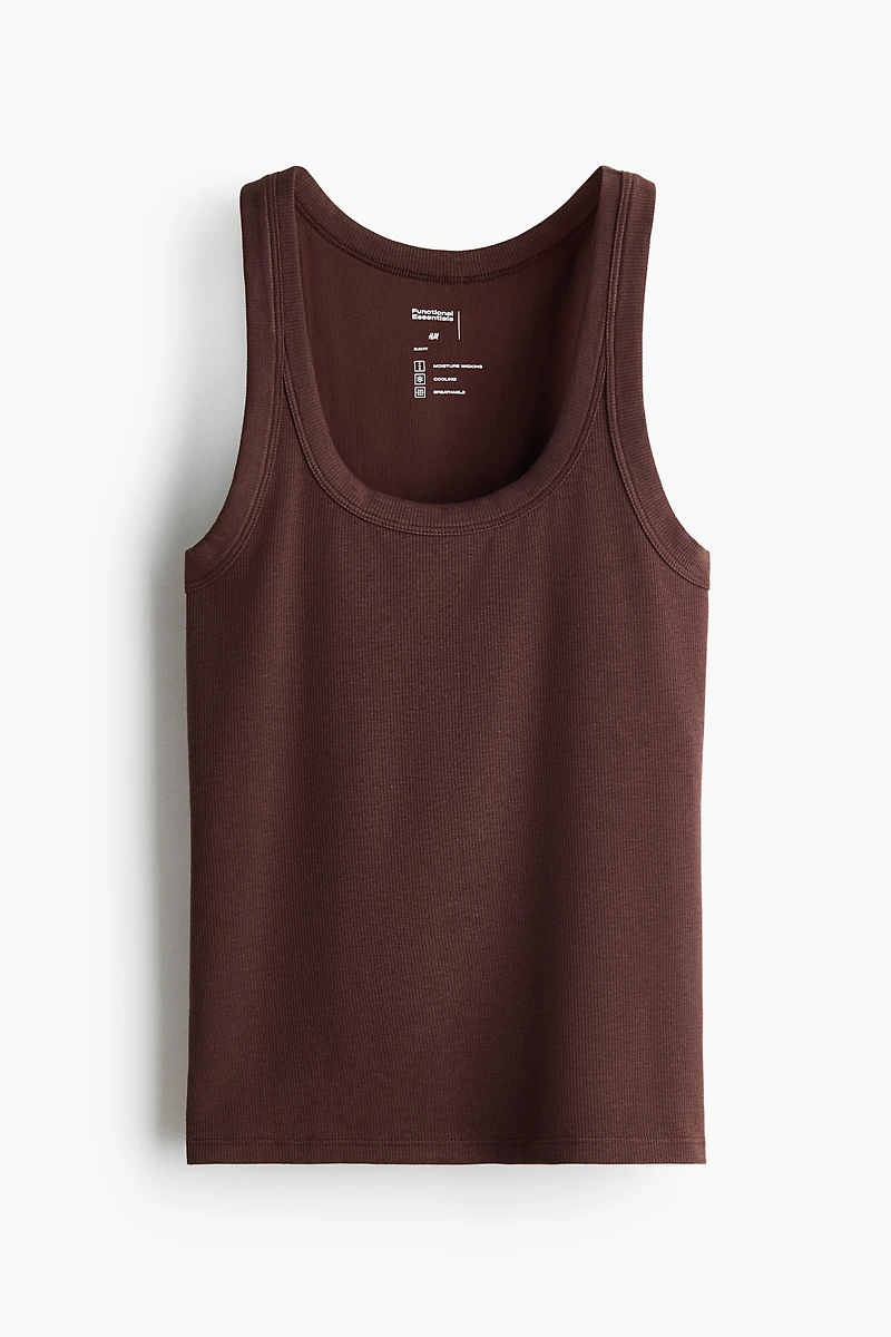 Cooling Slim-Fit Ribbed Tank Top