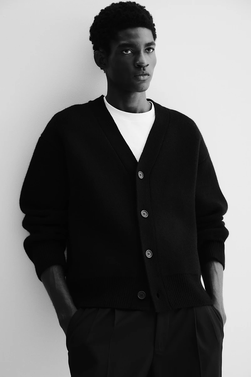 Loose-Fit Wool Cardigan