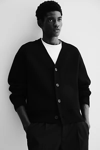 Loose-Fit Wool Cardigan