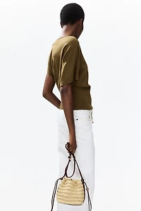 Fine-Knit One-Shoulder Top