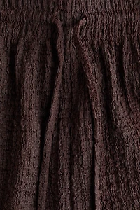 Textured Jersey Drawstring Shorts