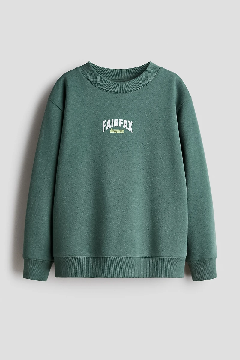 Sweatshirt with Printed Motif