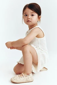 Waffle-Knit Romper Suit