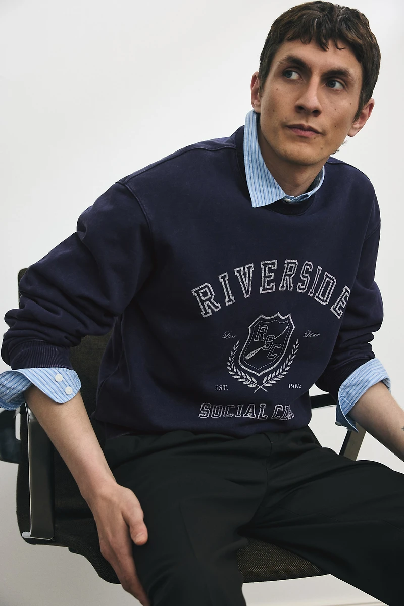 Loose-Fit Printed Sweatshirt