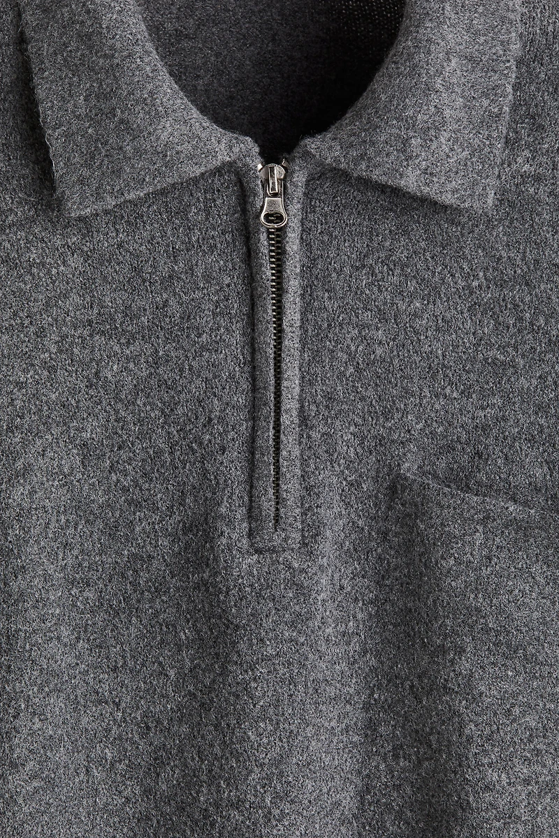 Chandail classique avec col à fermeture éclair