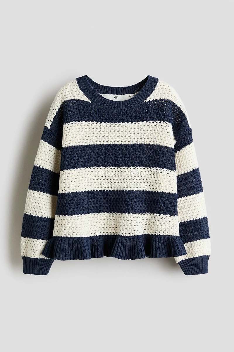 Open-Knit Cotton Sweater