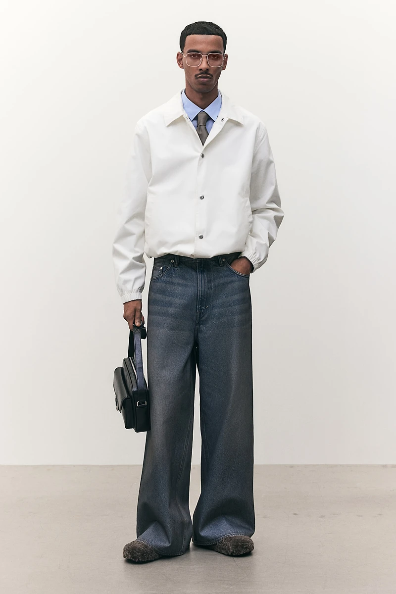 Jean large à taille haute