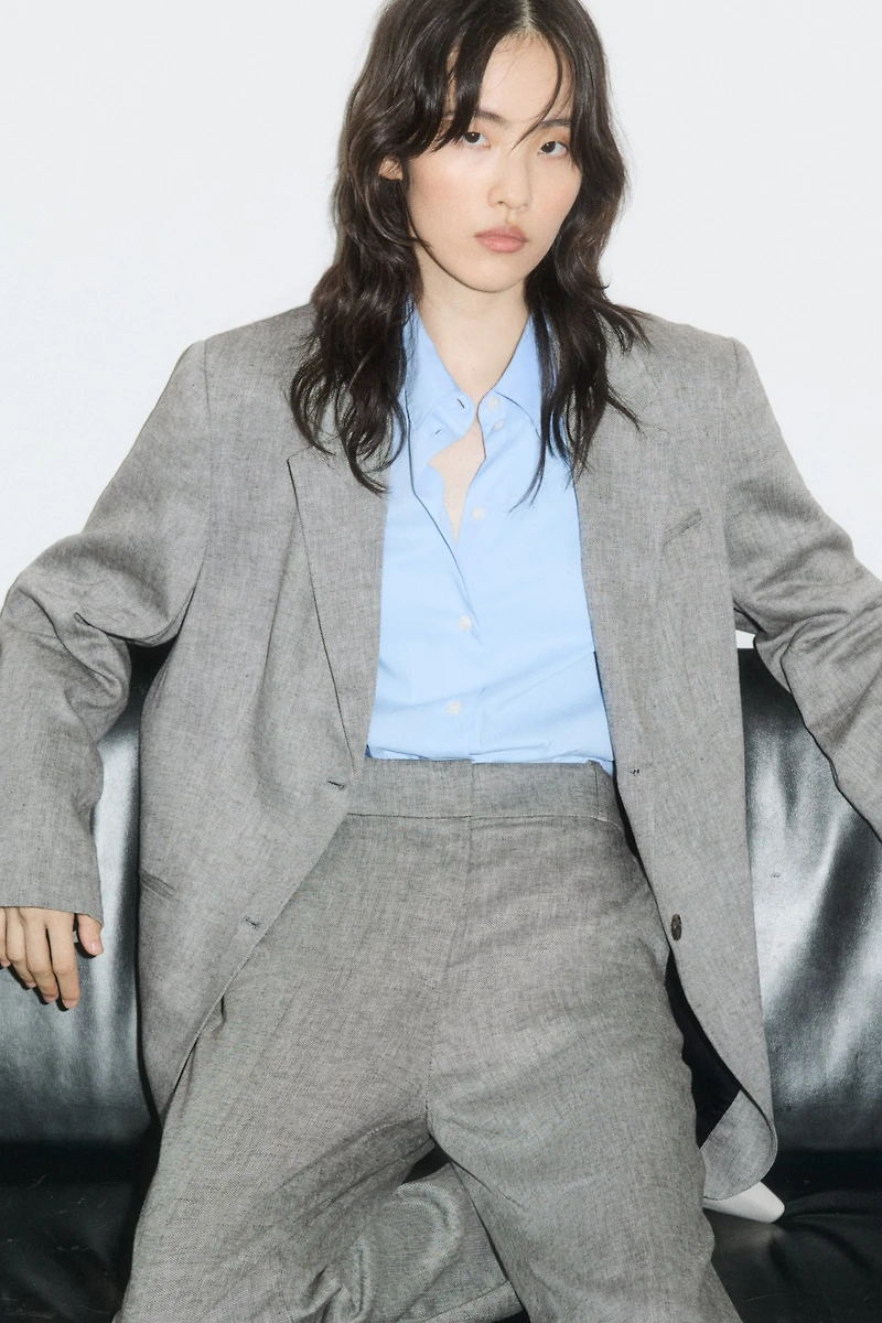 Dressy Linen-Blend Pants