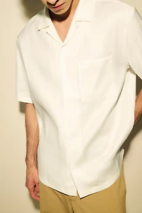 Easy Care Relaxed-Fit Linen-Blend Shirt
