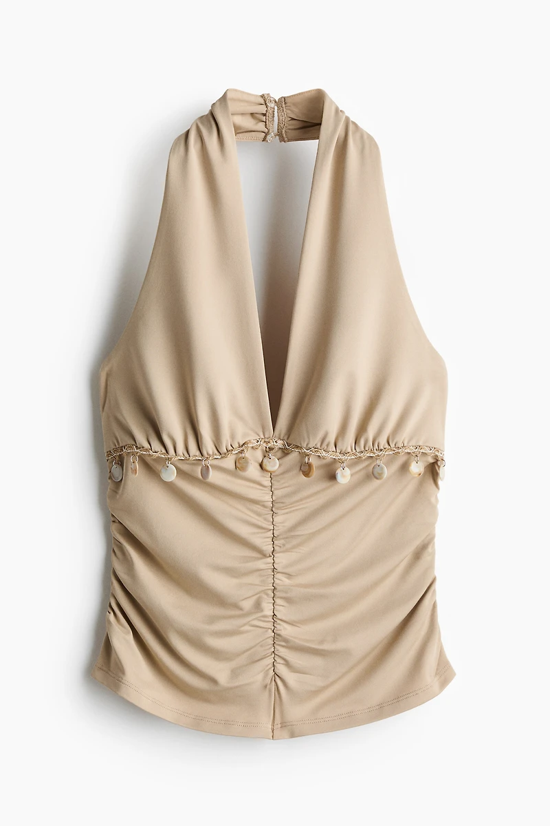 Embellished Halterneck Top