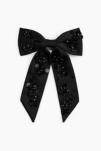 Embellished bow hair clip