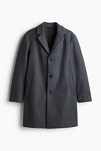 Manteau près du corps en laine mélangée