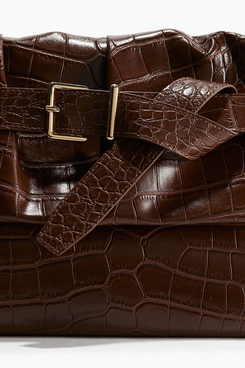 Strap-Detail Clutch Bag