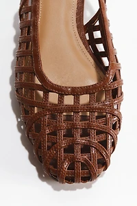 Braided-Look Slingbacks