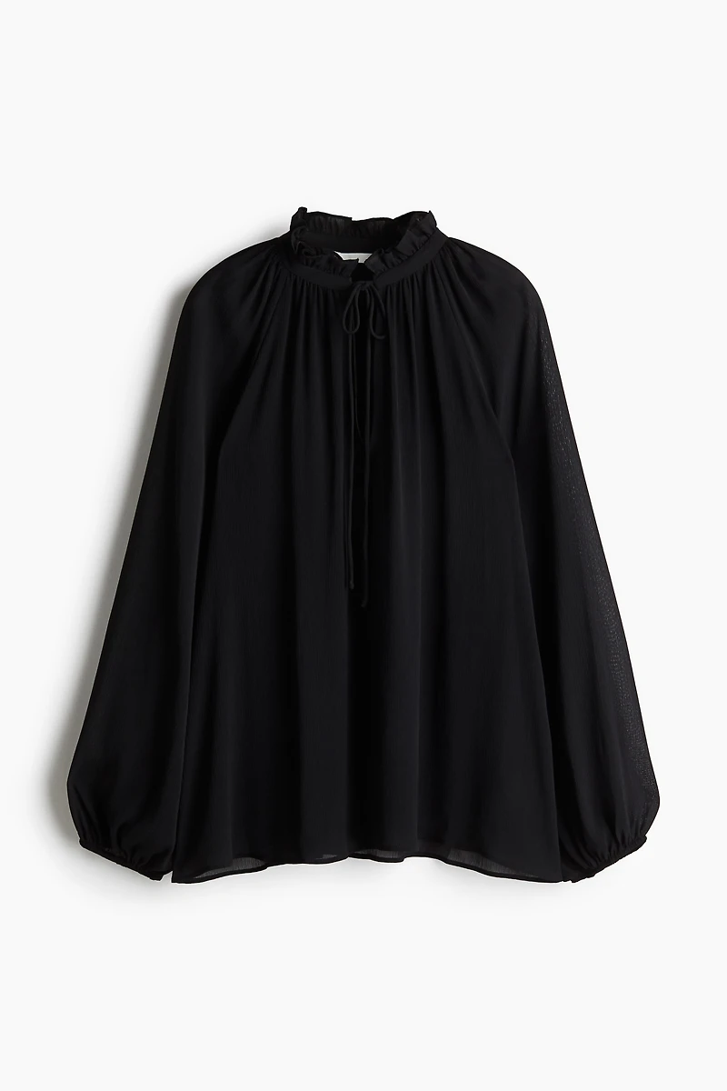 Blouse en mousseline froissée
