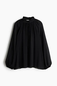 Blouse en mousseline froissée