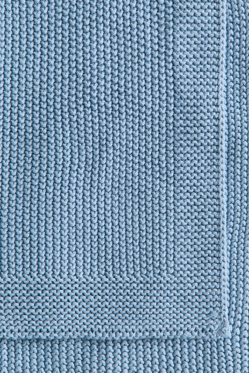Moss-Stitched Cotton Baby Blanket