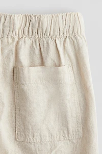 Linen-Blend Shorts