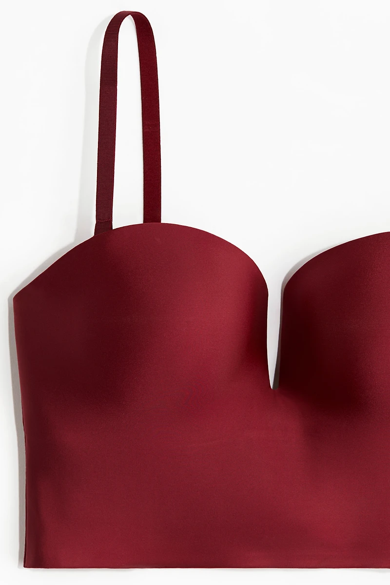 Padded-Cup Microfiber Bustier