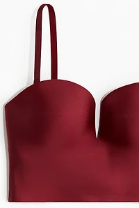 Padded-Cup Microfiber Bustier