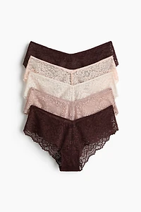 Lot de 5 culottes Hipster en dentelle