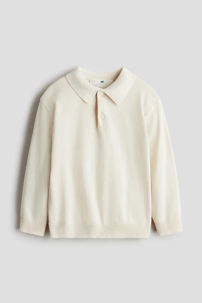 Fine-Knit Polo Shirt