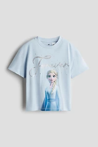 T-shirt en coton imprimé