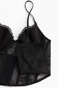 Bustier coussiné en dentelle
