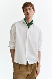 Chemise décontractée en lin mélangé