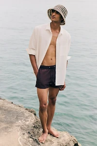 Crinkled Nylon Swim Shorts