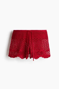 Crochet-Look Beach Shorts