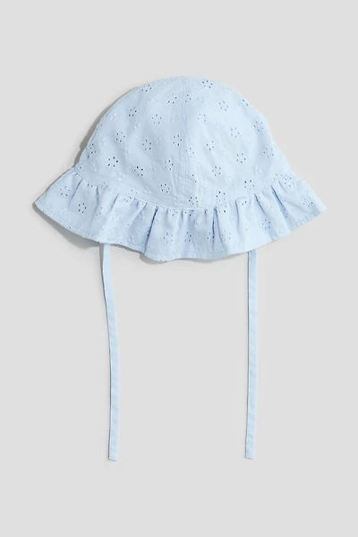 Eyelet-Embroidered Cotton Sun Hat