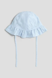 Eyelet-Embroidered Cotton Sun Hat