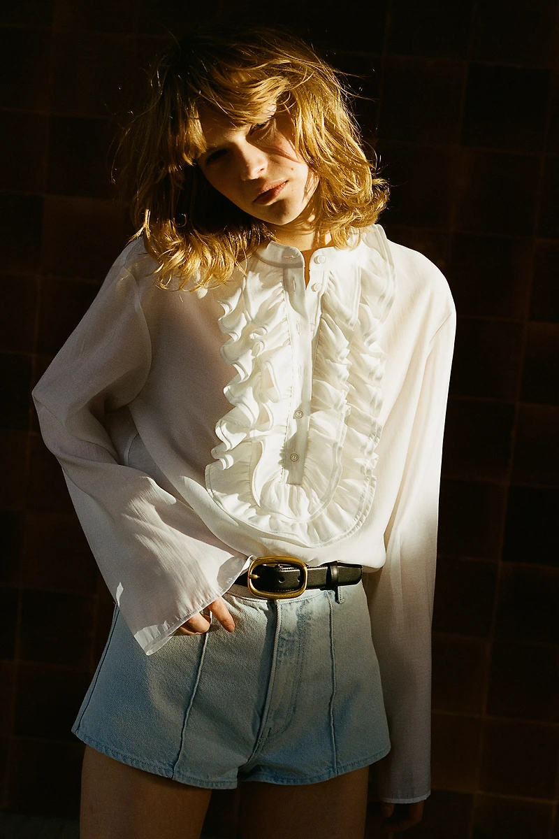 Blouse à frisons
