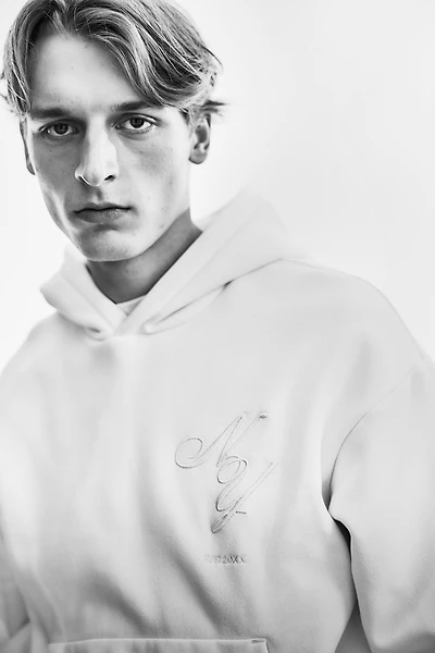 Loose-Fit Printed Hoodie