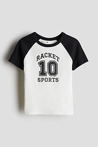 T-shirt en coton avec motif imprimé