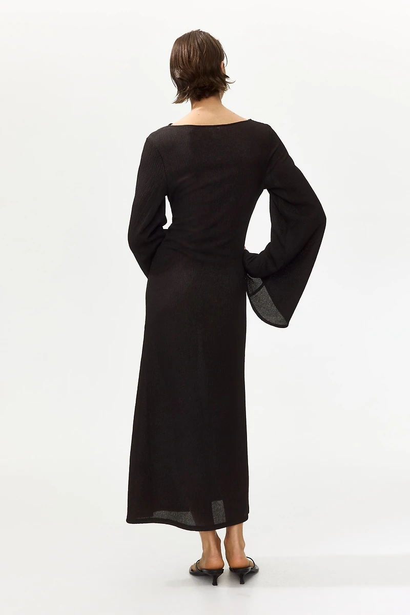 Robe à manches trompette en jersey